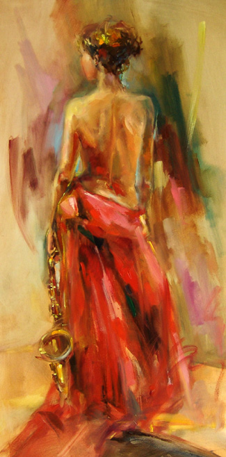 Anna Razumovskaya Lady In A Red Dress II